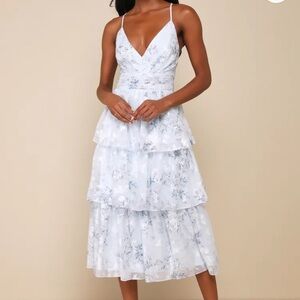 Lulus Deeply Delightful Light Blue Dress